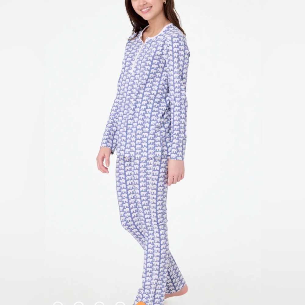 Blue Hathi Elephant Pajama Set